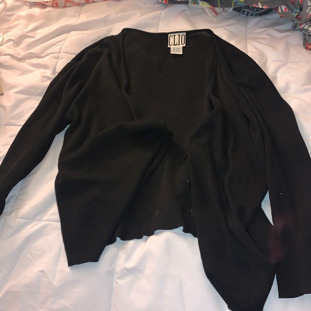 Black little sweater size Large brand is CLIO